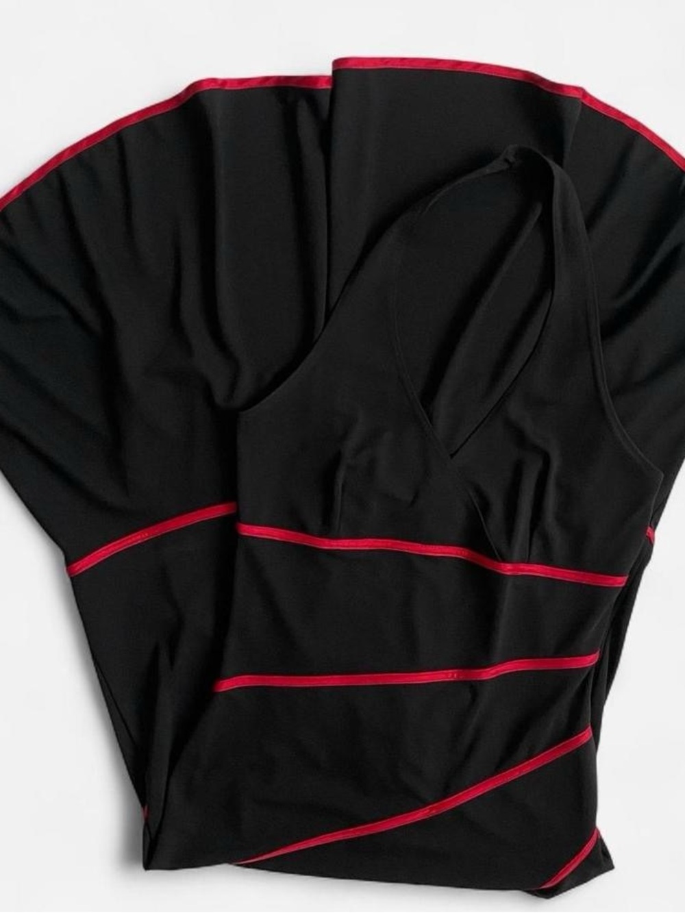 Vintage Y2K black & red halter midi dress